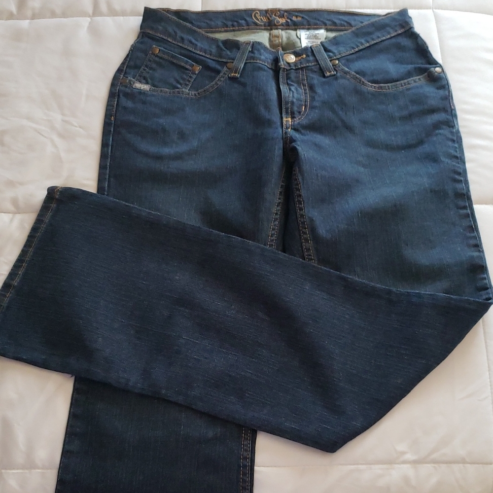 Cruel Girl Dark Blue Straight Leg Jeans